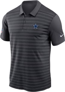 Nike Dallas Cowboys Mens Anthracite Sideline Victory Short Sleeve Polo