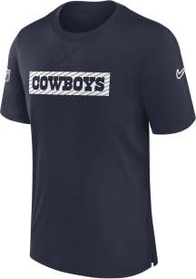 Nike Dallas Cowboys Navy Blue Sideline Player Short Sleeve T Shirt