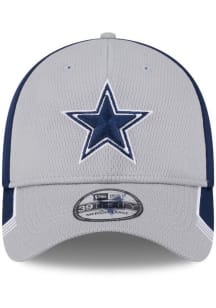 New Era Dallas Cowboys Mens Grey Visor Trim 39THIRTY Flex Hat