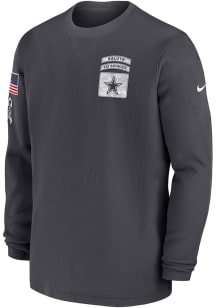 Nike Dallas Cowboys Mens Anthracite Salute to Service Long Sleeve Crew Sweatshirt