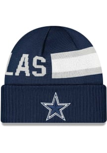 New Era Dallas Cowboys Navy Blue 2024 Sideline Tech Mens Knit Hat