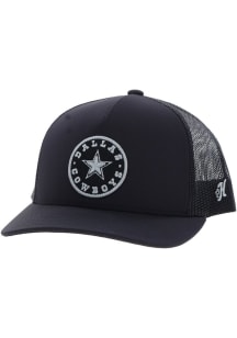 Dallas Cowboys Hooey Circle Patch Trucker Adjustable Hat - Black