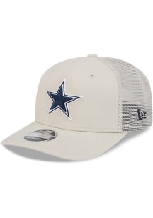 New Era Dallas Cowboys Canvas Trucker 9SEVENTY Adjustable Hat - Ivory