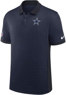 Nike Dallas Cowboys Mens Navy Blue Sideline Victory Short Sleeve Polo