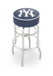 New York Yankees Double-Ring Swivel Pub Stool - Silver