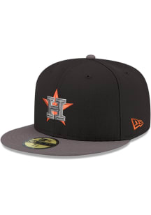 New Era Houston Astros Mens Black Color Pop 59FIFTY Fitted Hat