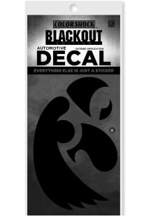Iowa Hawkeyes Black Out Auto Decal - Black