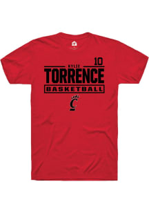 Kylie Torrence Cincinnati Bearcats Red NIL Stacked Box Short Sleeve Player T Shirt