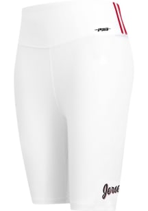 Pro Standard New Jersey Devils Womens White Classic Chenille Shorts