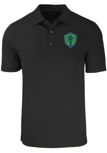 Cutter and Buck Seattle Sounders FC Black Forge Eco Stretch Big and Tall Polo