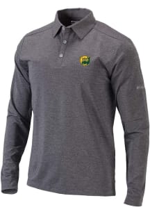 Columbia Baylor Bears Mens Black Heat Seal Omni Wick Pin High Long Sleeve Polo Shirt