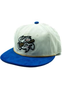 Omaha Storm Chasers 2T Primary Logo Corduroy 5-Panel Adjustable Hat - White