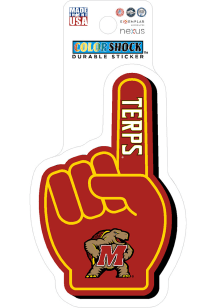 Maryland Terrapins Finger 3in Durable Stickers - Red