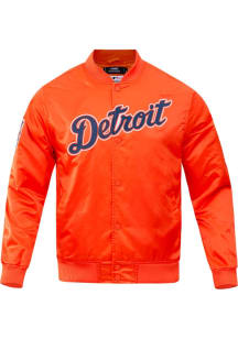 Pro Standard Detroit Tigers Mens Orange Big Logo Light Weight Jacket