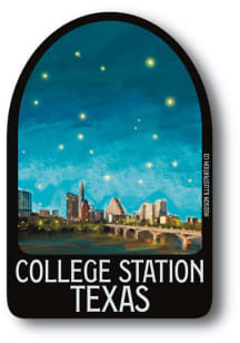College Station City Stickers - Black