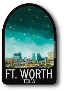 Dallas Ft Worth City Stickers - Black