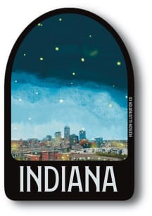 Indiana State Stickers - Black