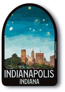 Indianapolis City Stickers - Black