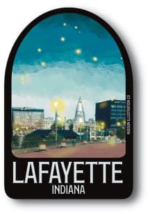 Indiana City Stickers - Black
