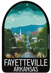 Fayetteville Skyline Stickers - Black
