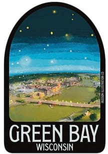 Green Bay Skyline Stickers - Black