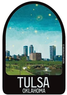 Tulsa Skyline Stickers - Black