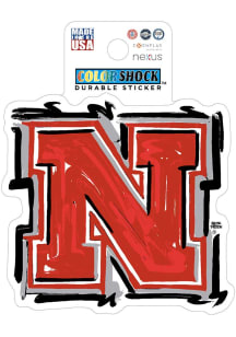Nebraska Cornhuskers Justin patten Main 3in Durable Stickers - Red