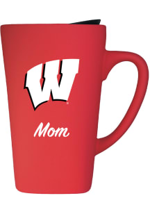 Wisconsin Badgers 16oz Soft Touch Mom Ceramic Mug - Red