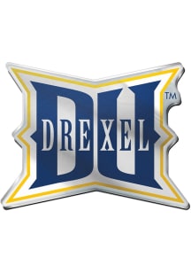 Drexel Dragons Laser Cut Metallic Wordmark Car Emblem - Navy Blue