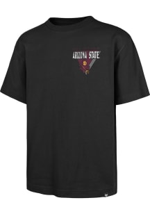 47 Arizona State Sun Devils Black Under Bar Football Foundation Short Sleeve Fashion T Shirt