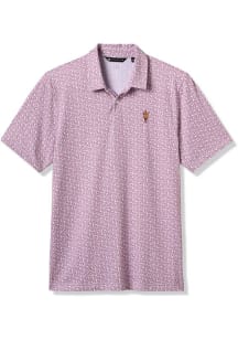 Travis Mathew Arizona State Sun Devils Mens Maroon College Bound Short Sleeve Fashion Polo