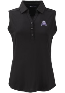 Cutter and Buck Northwestern Wildcats Womens Black Vault Forge Eco Polo Shirt