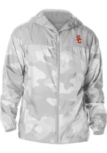 Columbia USC Trojans Mens Grey Heat Seal Camo Flash Challenger Light Weight Jacket