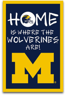 Michigan Wolverines Home Is Where Garden Flag - Blue