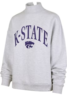 47 K-State Wildcats Womens Ash Vantage Mock Crew Sweatshirt