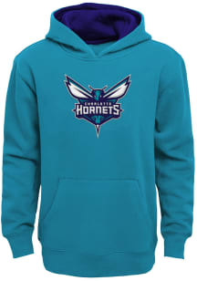 Charlotte Hornets Youth Teal Prime Long Sleeve Hoodie