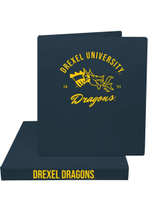 Drexel Dragons 1 Inch Mascot Notebook and Folder - Navy Blue