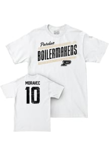 Nataly Moravec Purdue Boilermakers Youth White NIL Slant Player Tee