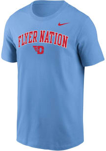 Nike Dayton Flyers Light Blue Drifit Legend Arch Name Short Sleeve T Shirt