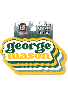 George Mason University 3.5in Bubble Cloud Tect Rugged Stickers - Green
