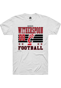 DaMari Witherspoon Cincinnati Bearcats White Football NIL Striped Short Sleeve Player T Shirt