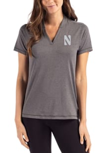 Cutter and Buck Northwestern Wildcats Womens Purple Forge Short Sleeve T-Shirt