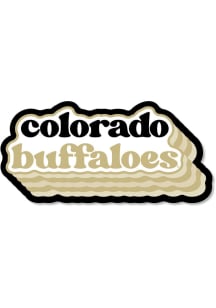 Colorado Buffaloes 3.5" Bubble Cloud Rugged Stickers - Black