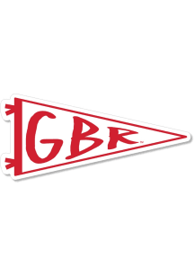 Nebraska Cornhuskers 3.5" Pennant Rugged Stickers - Red