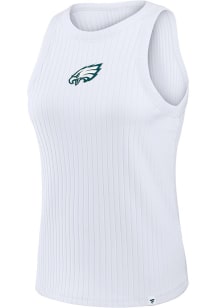 Philadelphia Eagles Womens White Short Pass Tank Top
