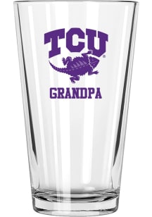 TCU Horned Frogs Grandpa 16 oz Pint Glass - White