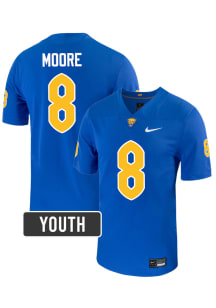Jaeden Moore Pitt Panthers Youth Blue Nike NIL Name And Number Football Jersey