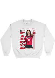 Skyler Pierce Nebraska Cornhuskers Mens White Retro Crew Player Crew