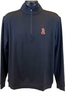 Oklahoma State Cowboys Mens Black Vintage Logo Long Sleeve Qtr Zip Pullover