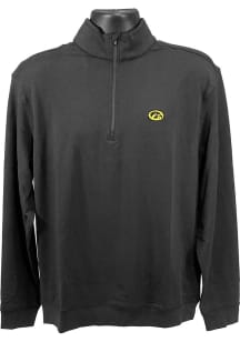 Iowa Hawkeyes Mens Black Alt Logo Long Sleeve Qtr Zip Pullover